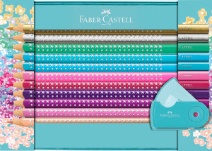Faber-Castell Sparkle Colour Pencil Gift Set - Pack of 20 + Sharpener