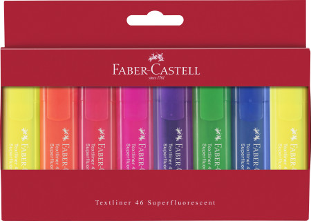 Faber-Castell Textliner 48 Highlighter - Assorted Colours (Pack of 6), 154806