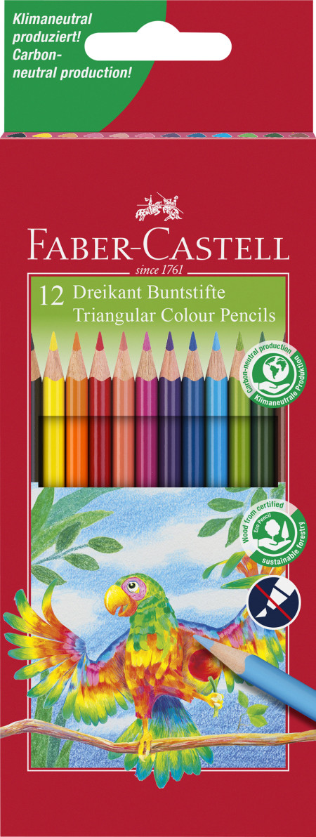 Faber-Castell Triangular Colour Pencil - Box of 12