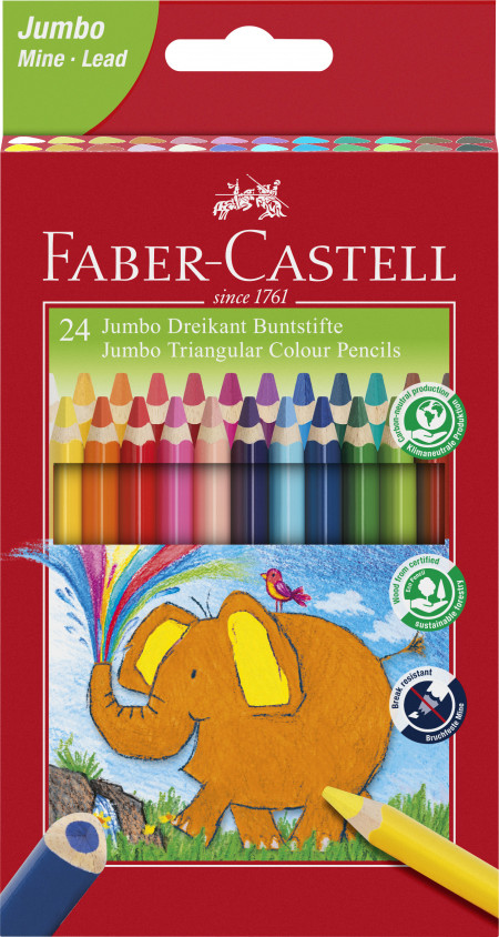 Faber-Castell Triangular Jumbo 5.4mm Colourpen - Box of 24