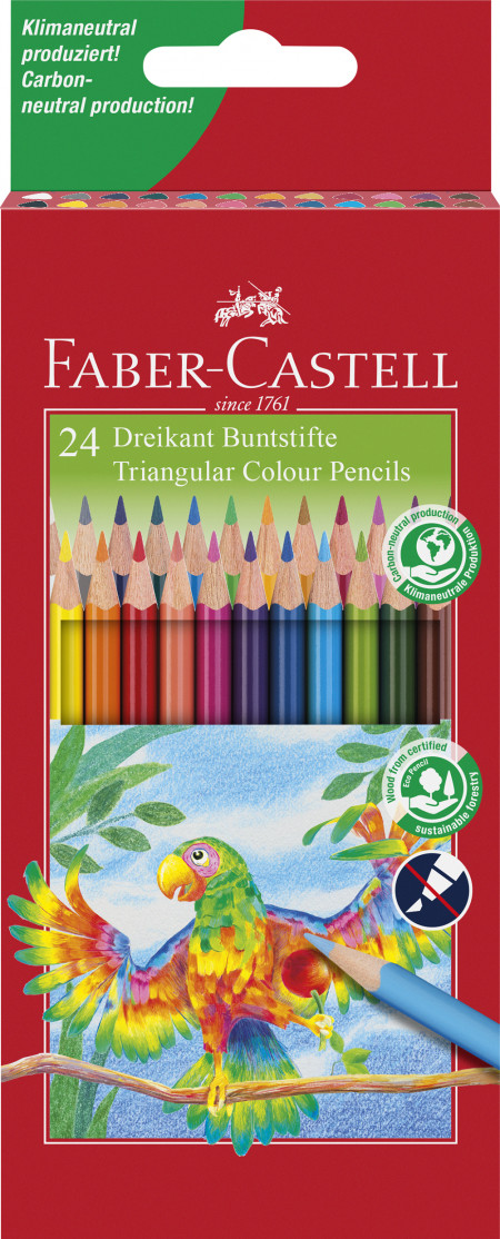 Faber-Castell Triangular Colour Pencil - Box of 24