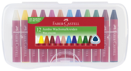 Faber-Castell Wax Jumbo Crayons - Box of 12