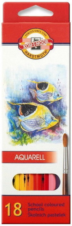 Koh-I-Noor 3717 Aquarell Coloured Pencils - Assorted Fish Colours (Pack of 18)