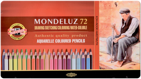 Koh-I-Noor 3727 Aquarell Coloured Pencils - Assorted Colours (Tin of 72)