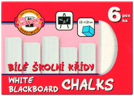 Koh-I-Noor White Blackboard Chalks (Pack of 6)
