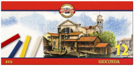Koh-I-Noor 8112 Artist's Hard Chalks - Assorted Colours (Pack of 12)