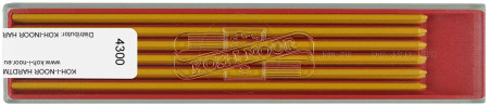 Koh-I-Noor 4300 Coloured Leads - 2.0mm x 120mm (Plastic Case of 12)