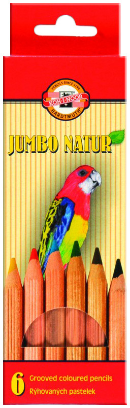 Koh-I-Noor 2171 Jumbo Coloured Pencils - Assorted Colours (Pack of 6)