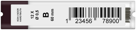 Koh-I-Noor 4152 Fine Graphite Leads - 0.5mm x 60mm (Tube of 12)