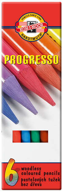 Koh-I-Noor 8755 Woodless Coloured Pencil - Assorted Colours (Pack of 6)