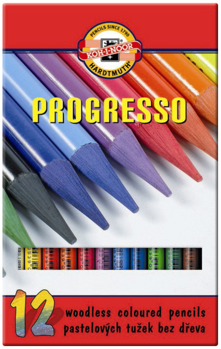 Koh-I-Noor 8756 Woodless Coloured Pencil - Assorted Colours (Pack of 12)