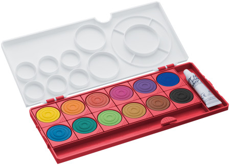 Lamy Aquaplus Red Paint Box - Assorted Colours (Set of 12)