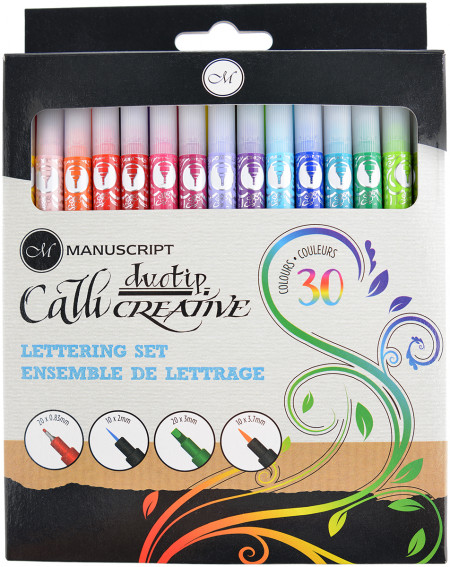 Manuscript Callicreative Duotip Markers - Assorted Colours (Pack of 30)