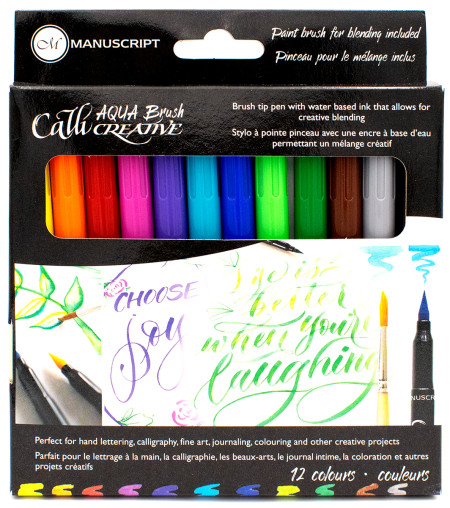 Manuscript Callicreative Aqua Brush Markers (Pack of 12)