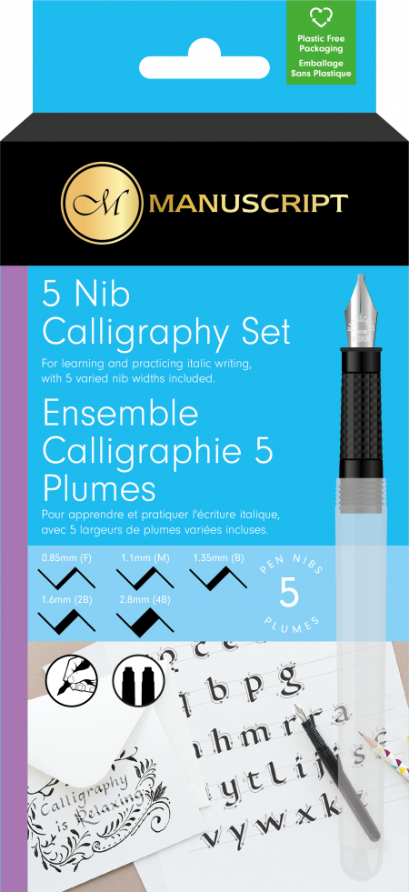 Manuscript Creative Calligraphy Pen Set - 5 Nibs