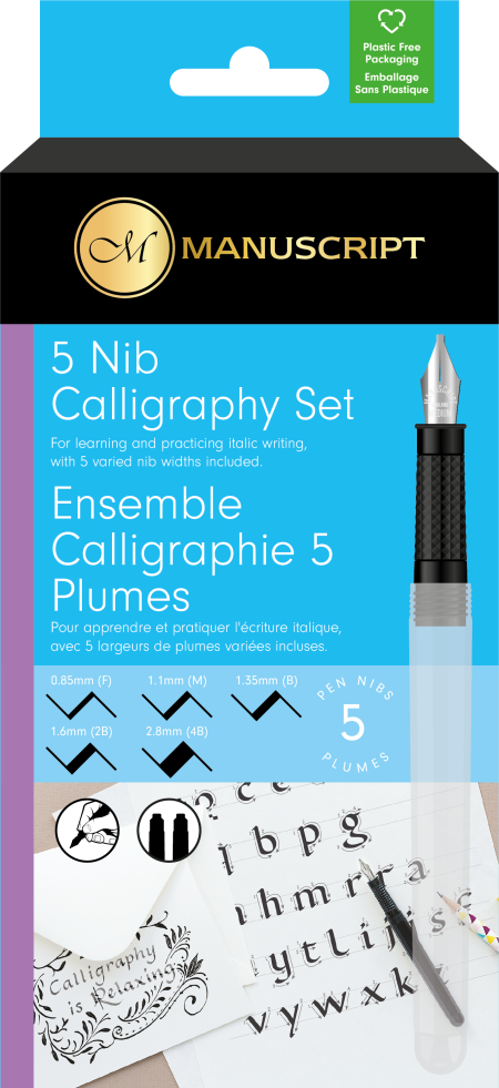 Manuscript Creative Calligraphy Pen Set - 5 Nibs