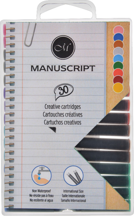 Manuscript Ink Cartridges - Creative Colours (Pack of 30)