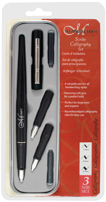Manuscript Scribe Calligraphy Pen Set - 3 Nibs (Left Handed)
