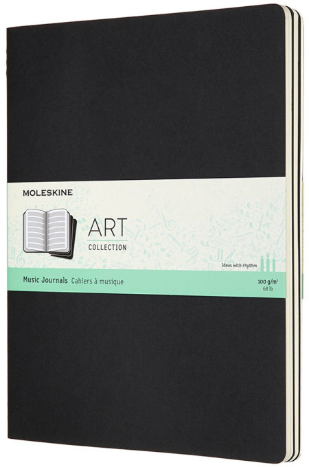 Moleskine Art Music Cahier Extra Large - Black - Set of 3