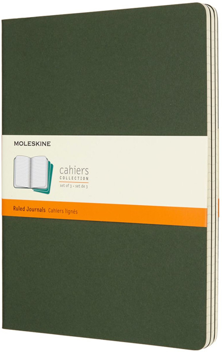 Moleskine Cahier Extra Large Journal - Ruled - Set of 3 - Assorted