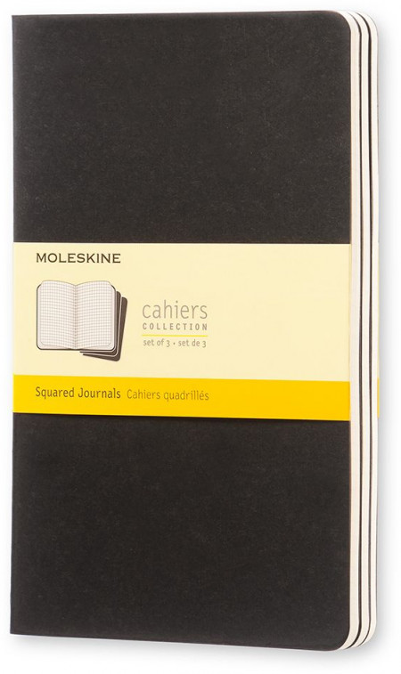 Moleskine Cahier Large Journal - Squared - Set of 3 - Assorted