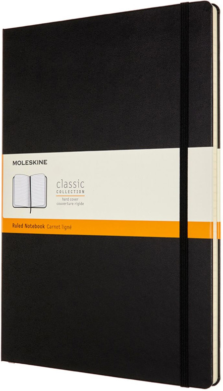 Moleskine Classic Hardback A4 Notebook - Ruled - Black