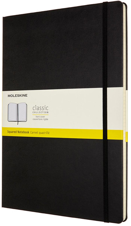 Moleskine Classic Hardback A4 Notebook - Squared - Black