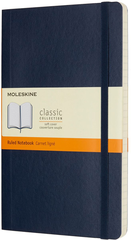 Moleskine Classic Soft Cover Large Notebook - Ruled - Assorted