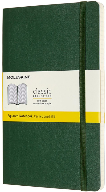 Moleskine Classic Soft Cover Large Notebook - Squared - Assorted