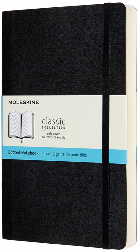 Moleskine Classic Soft Cover Large Expanded Notebook - Dotted - Black
