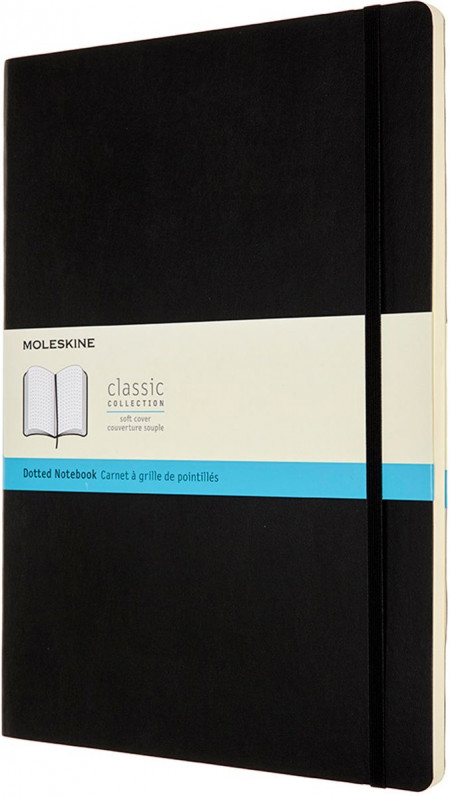 Moleskine Classic Soft Cover A4 Notebook - Dotted - Black
