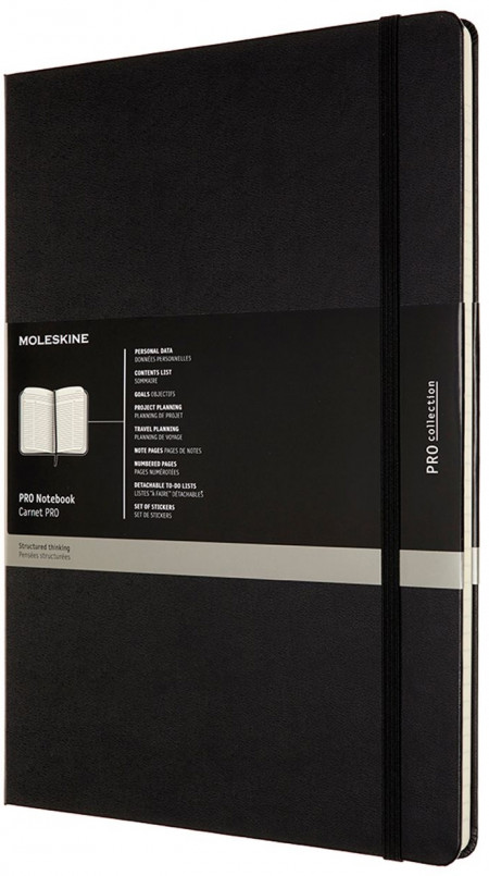 Moleskine Pro Hardback A4 Notebook - Black