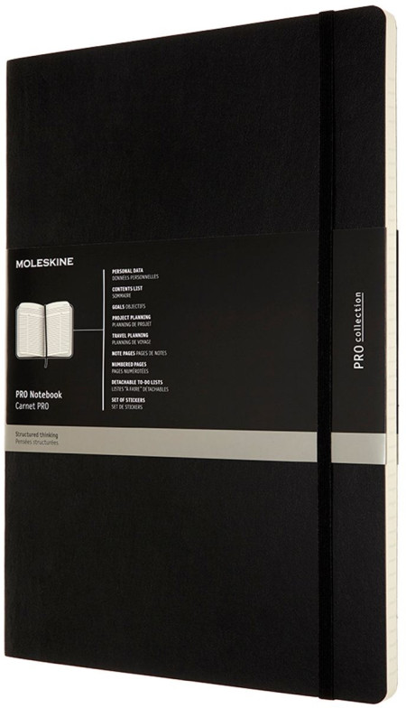 Moleskine Pro Soft Cover A4 Notebook - Black