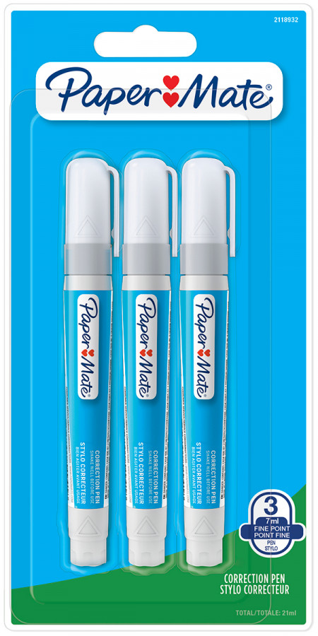 Papermate Blanco Correction Fluid Pen 7ml (Blister of 3)
