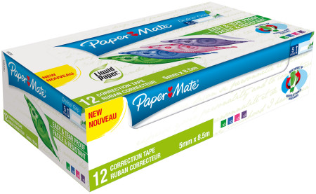 Papermate Dryline Grip Liquid Correction Tape (Box of 12)