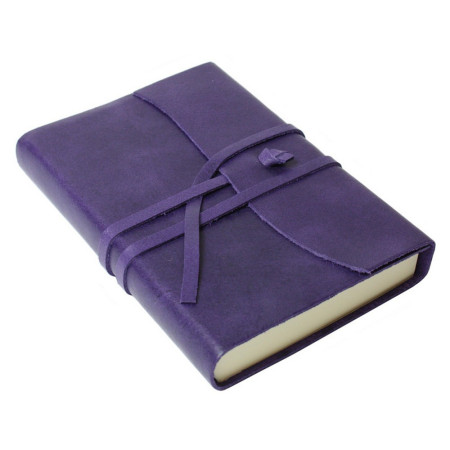 Papuro Amalfi Leather Journal - Aubergine - Small