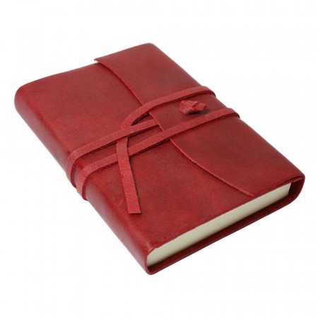 Papuro Amalfi Leather Journal - Red - Small