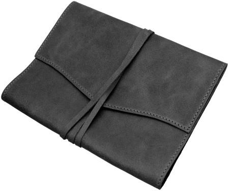 Papuro Milano Medium Refillable Journal - Black with Ruled Pages