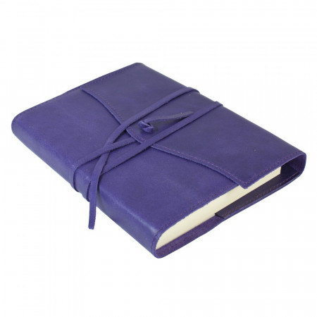 Papuro Milano Medium Refillable Journal - Aubergine with Plain Pages