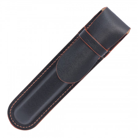 Papuro Single Leather Pen Pouch - Charcoal Black