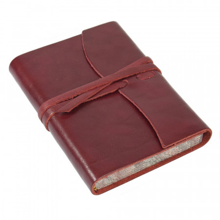 Papuro Roma Leather Journal - Red - Small