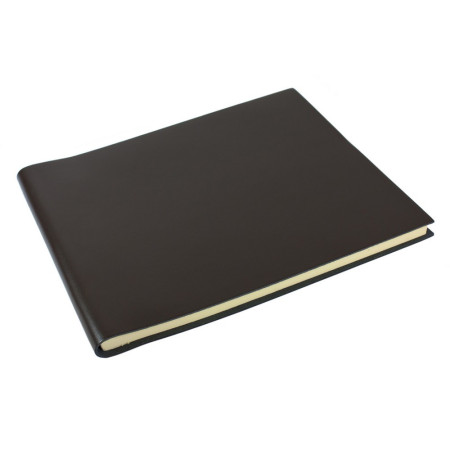 Papuro Torcello Leather Condolence Book - Brown