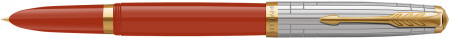 Parker 51 Premium Fountain Pen - Red Rage Gold Trim