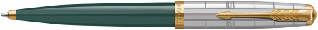 Parker 51 Premium Ballpoint Pen - Forest Green Gold Trim