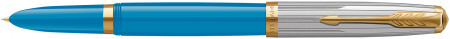 Parker 51 Premium Fountain Pen - Turquoise Gold Trim