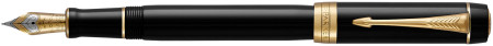 Parker Duofold Classic Fountain Pen - Centennial Black Gold Trim