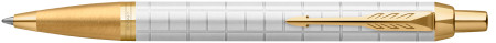 Parker IM Premium Ballpoint Pen - Pearl White Gold Trim