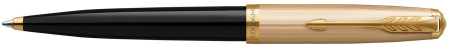 Parker 51 Ballpoint Pen - Black Resin Gold Trim