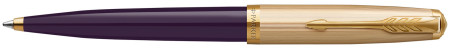 Parker 51 Ballpoint Pen - Plum Resin Gold Trim