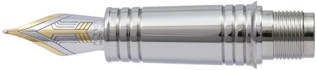 Parker Premier Pre-2017 Black Trim Nib - Solid 18K Gold Ruthenium Plated
